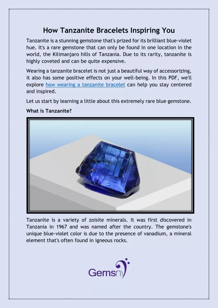 how tanzanite bracelets inspiring you