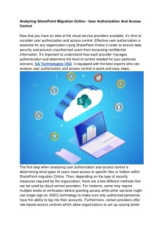 Analyzing SharePoint Migration Online - User Authorization And Access Control