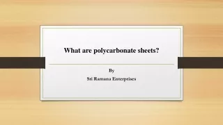 what are polycarbonate sheets