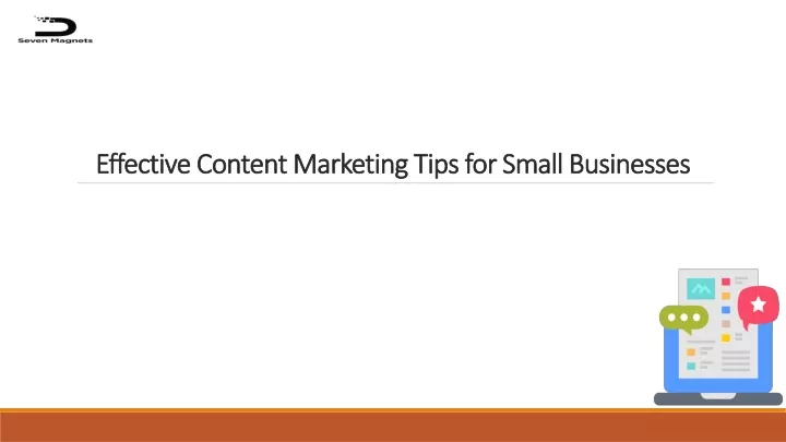 effective content marketing tips for small businesses
