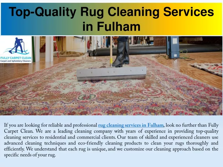 top quality rug cleaning services in fulham