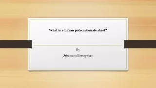 what is a lexan polycarbonate sheet