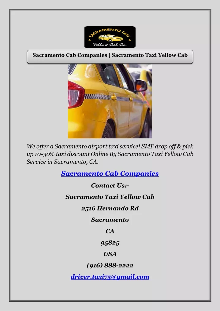 sacramento cab companies sacramento taxi yellow