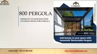 Add Beauty To Your Space With Automatic Retractable Pergola