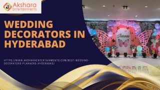Wedding Decorators in Hyderabad