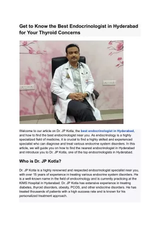 Navigating Hormonal Imbalances_ Meet the Top Endocrinologist in Hyderabad