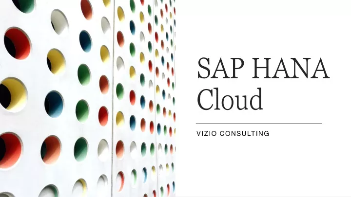 sap hana cloud