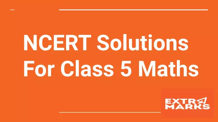 ncert solutions for class 5 maths