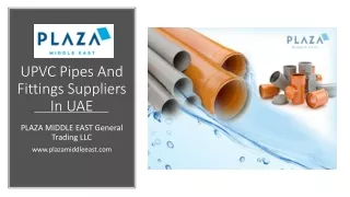 UPVC Pipes And Fittings Suppliers In UAE​