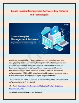 create hospital management software key features