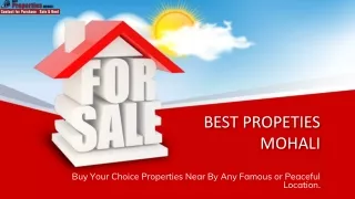 Commercial Properties for Sale in Mohali | Best Properties Mohali