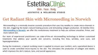 Get Radiant Skin with Microneedling in Norwich