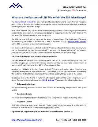 iffalcon smart tvs a subsidiary of tcl corporation