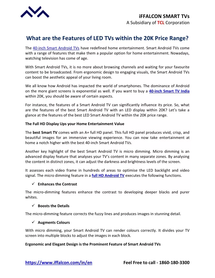 iffalcon smart tvs a subsidiary of tcl corporation