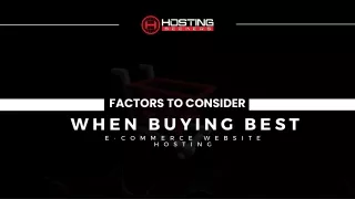 factors to consider