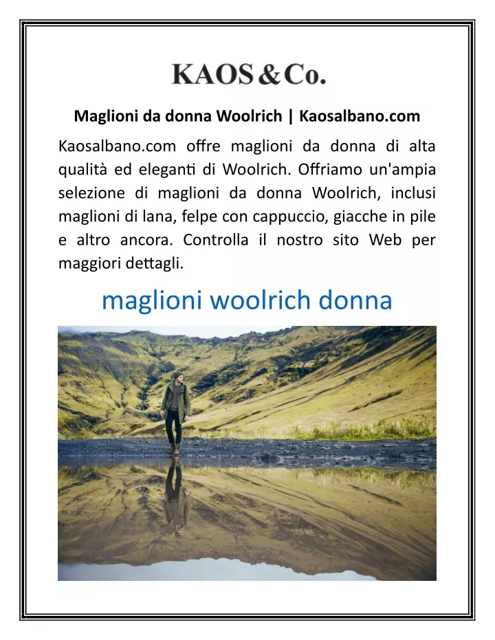 maglioni da donna woolrich kaosalbano com