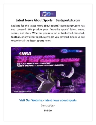 Latest News About Sports  Bestsportph.com