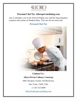 personal chef nyc alloroprivatedining com