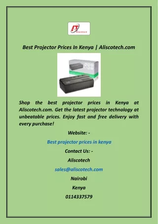 Best Projector Prices In Kenya  Aliscotech