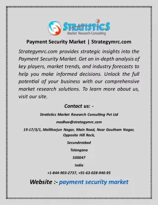 payment security market strategymrc com