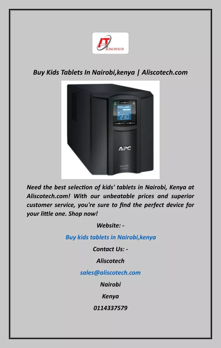 buy kids tablets in nairobi kenya aliscotech com