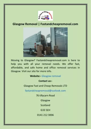 glasgow removal fastandcheapremoval com