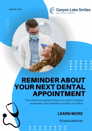An Important Reminder About Your Next Dental Appointment