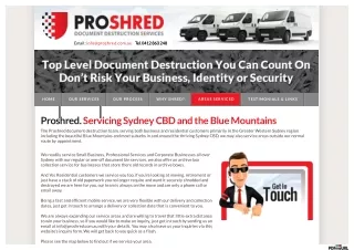 Secure Document Destruction - TSearching fhe Go-To Choice in the Blue Mountains