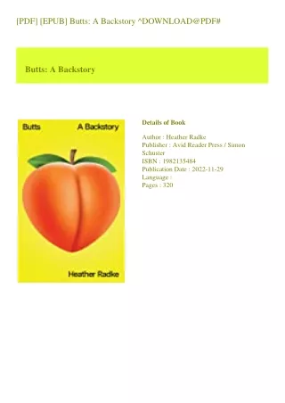 [PDF] [EPUB] Butts A Backstory ^DOWNLOAD@PDF#