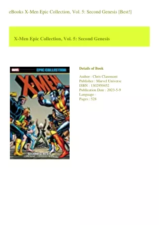 ebooks x men epic collection vol 5 second genesis