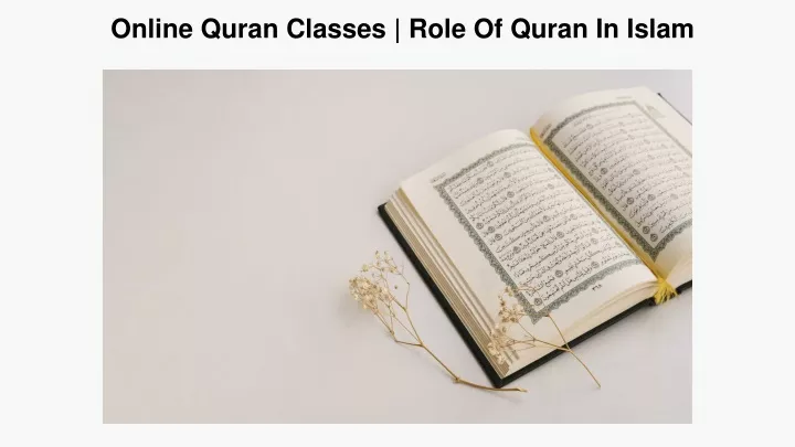 online quran classes role of quran in islam