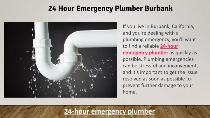 24 hour emergency plumber burbank