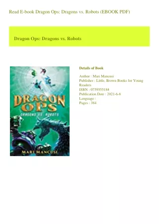 Read E-book Dragon Ops Dragons vs. Robots (EBOOK PDF)