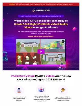 VRStudio 2.0 -New Ai Software Create & Sell Engaging Virtual Vid