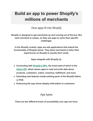 build an app to power shopify s millions