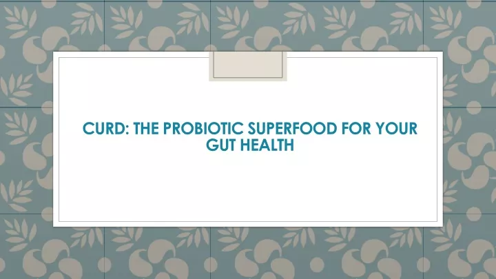 curd the probiotic superfood for your gut health