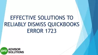 effective solutions to reliably dismiss quickbooks error 1723
