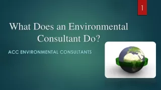 What Does an Environmental Consultant Do