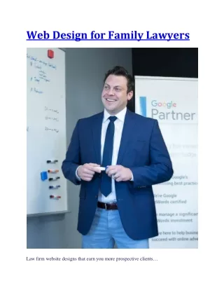 Web Design for Family Lawyers