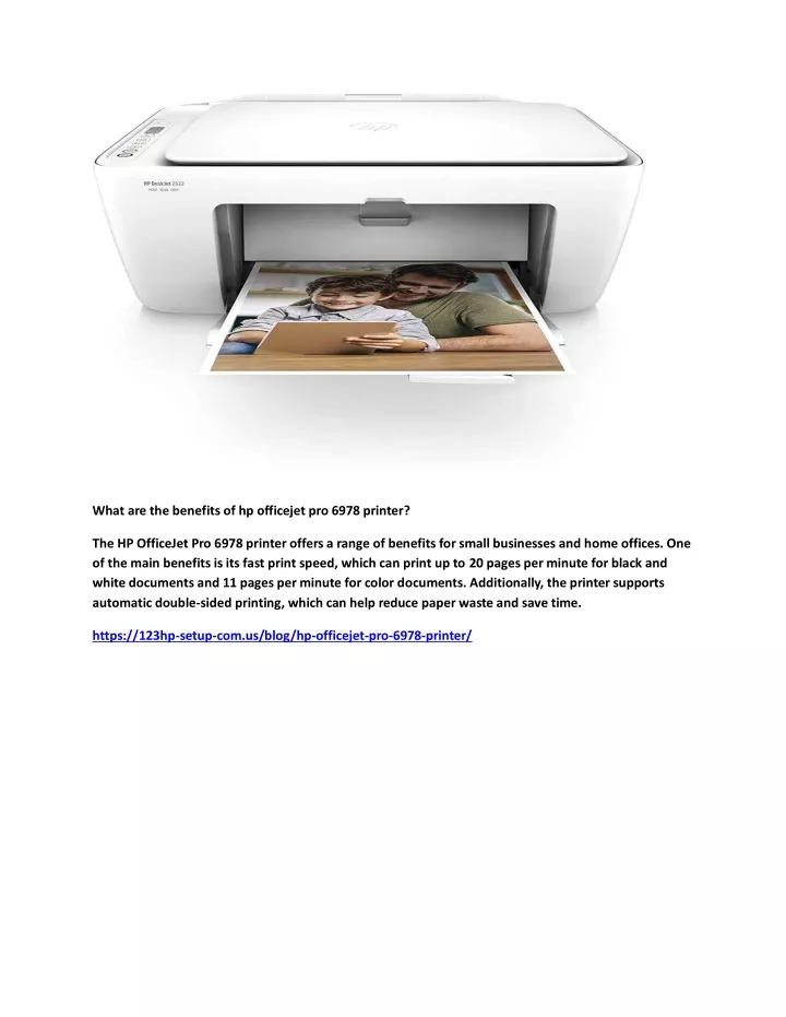 what are the benefits of hp officejet pro 6978