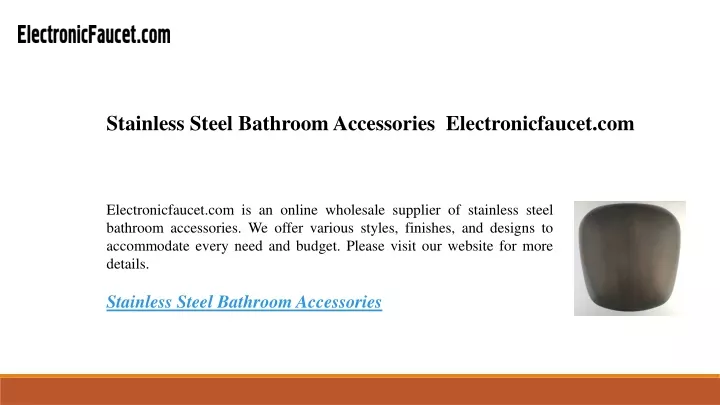 stainless steel bathroom accessories