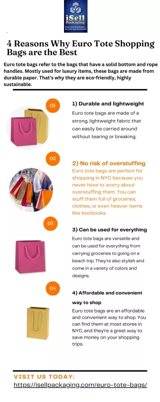 4 Reasons Why Euro Tote Shopping Bags are the Best