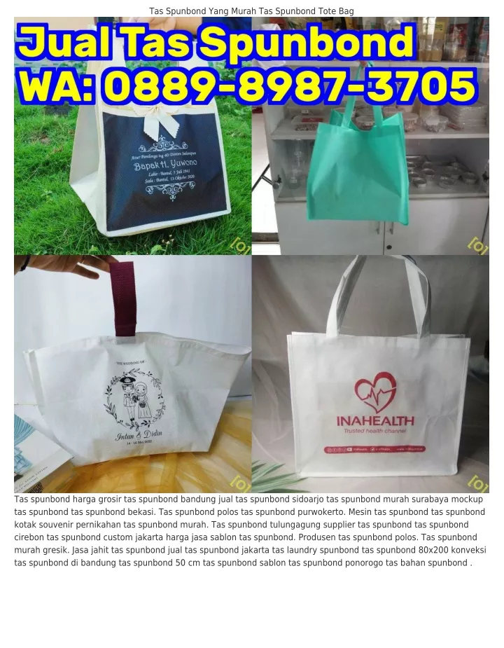 tas spunbond yang murah tas spunbond tote bag