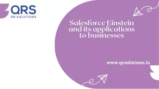 salesforce einstein and its applications