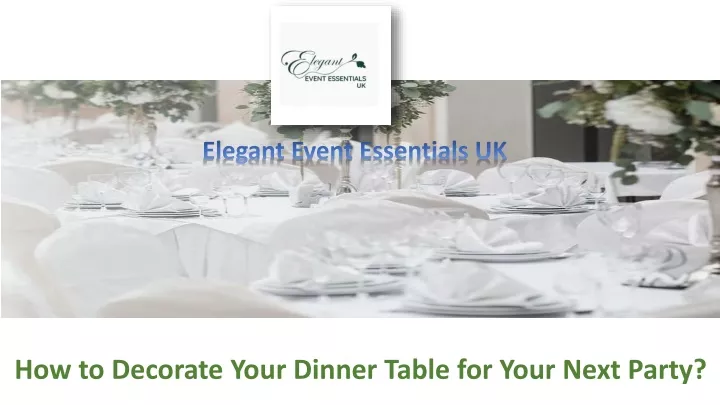 elegant event essentials uk