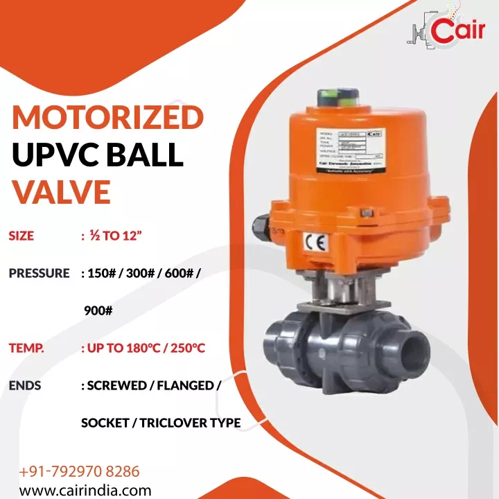 motorized upvc ball valve
