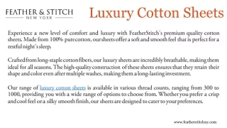 luxury cotton sheets