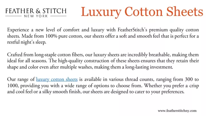 luxury cotton sheets
