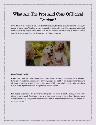 What Are The Pros And Cons Of Dental Tourism