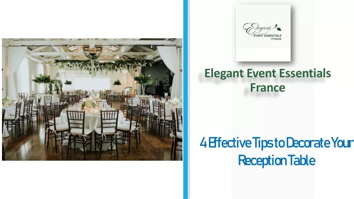 elegant event essentials france